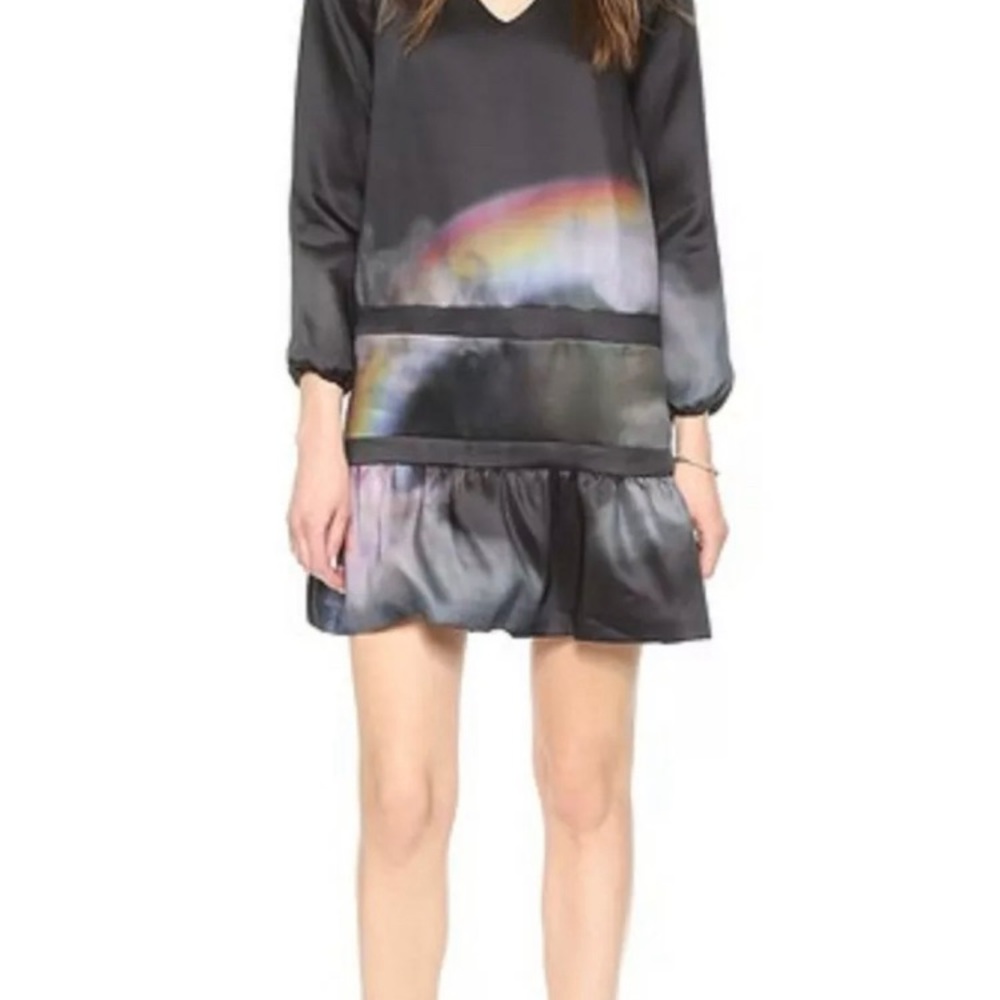 Cynthia Rowley Moonbow Deep V Flounce Tunic! - Picture 2 of 4